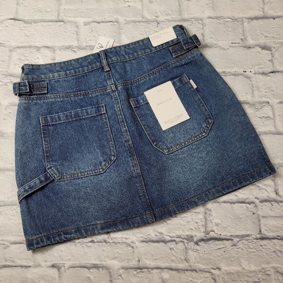 NWT Windsor Nature Good Day Buckle Detail Denim Skirt size Large - Picture 3 of 16